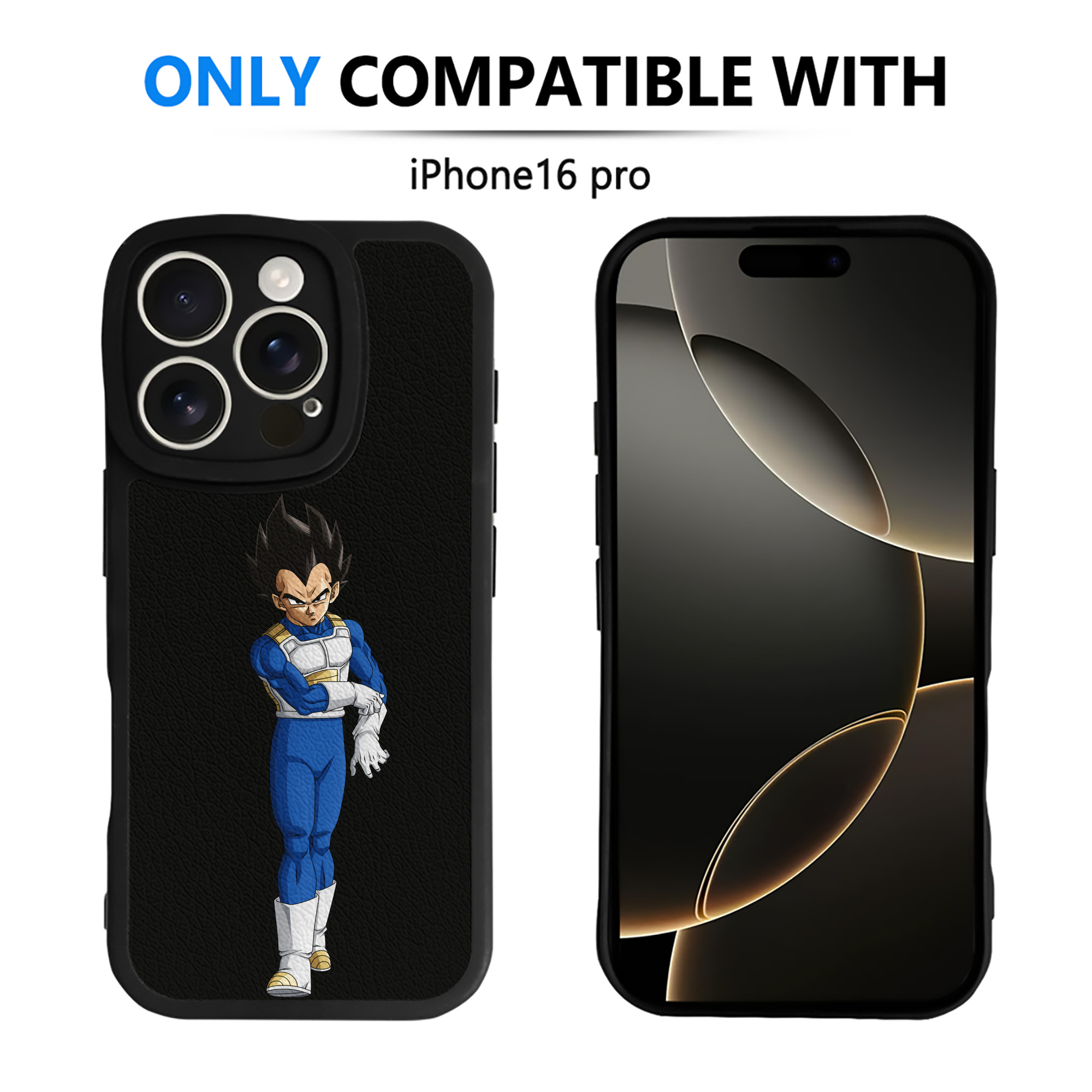 （画像用） ドラゴンボール ベジータ四世（Bejīta Yonsei）DRAGON BALL Vegeta IV 【iPhone 16シリーズ対応】シリコンスマホケース（レザー調） 材質：シリコン